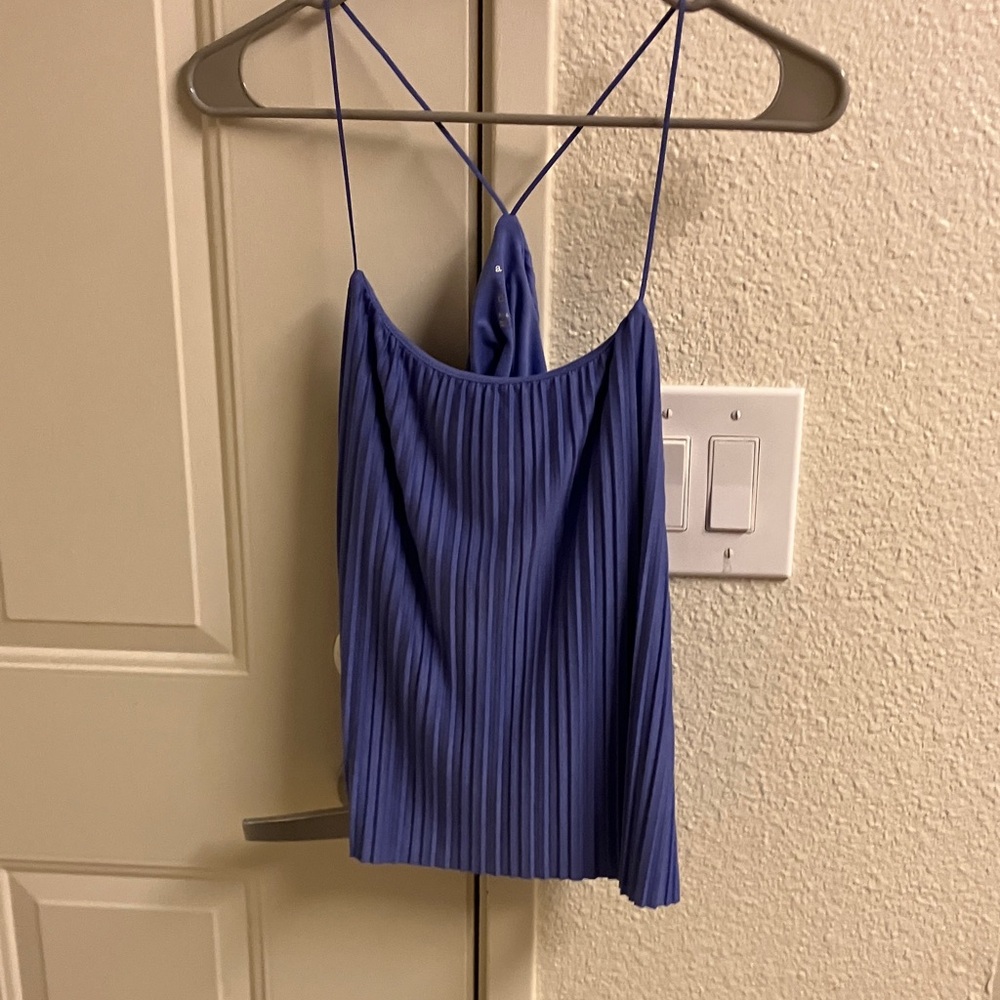 a new day Blue Pleated Camisole